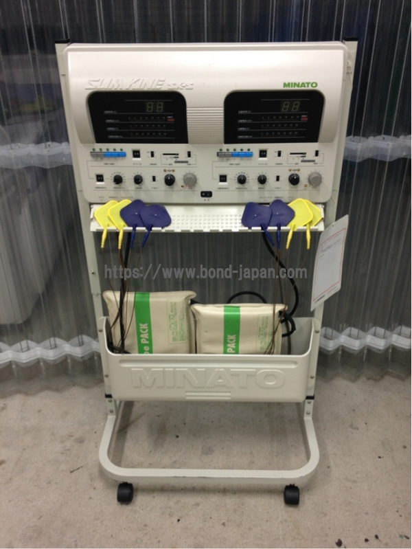きれい 低周波治療器 ミナト スリムカイネ SK-S 2人用 キャスター付 導
