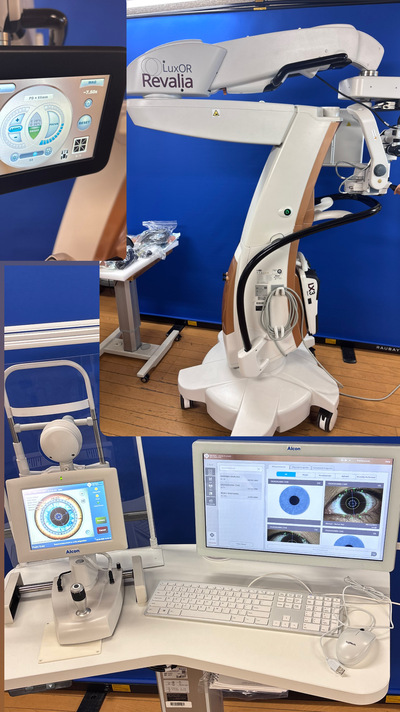 advanced ophthalmic surgical microscope + advanced digital surgical planning and guidance platform|Alcon|LuxOR® Revalia LX3 + VERION