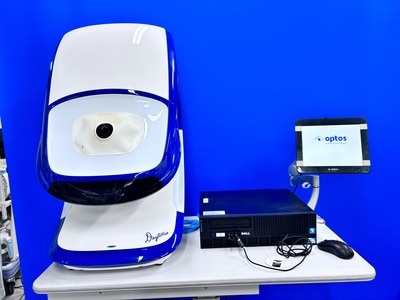 an ultra-widefield (UWF) retinal imaging device&nbsp;|&nbsp;Optos, Inc. (Nikon)&nbsp;|&nbsp;Optos Daytona