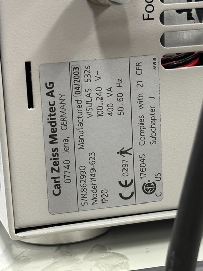 parts only (what pictured)&nbsp;|&nbsp;Carl Zeiss&nbsp;|&nbsp;VISULAS 532S