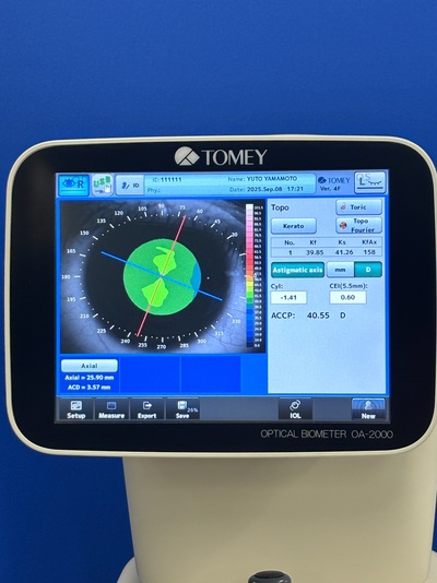 Optical Biometer with Barret formula + Ultrasound A Scan&nbsp;|&nbsp;TOMEY&nbsp;|&nbsp;OA-2000 + AL-4000