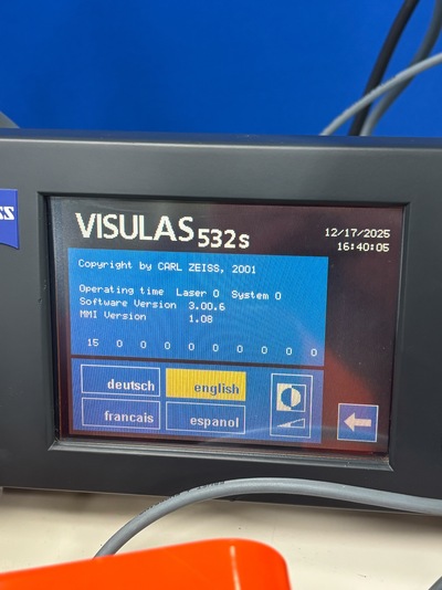 532 Green laser with a Slitlamp&nbsp;|&nbsp;Carl Zeiss&nbsp;|&nbsp;VISULAS 532S