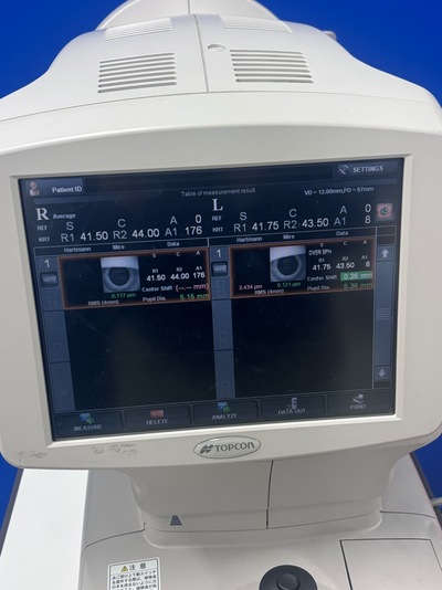 Corneal Wavefront Analyzer&nbsp;|&nbsp;TOPCON&nbsp;|&nbsp;KR-1W