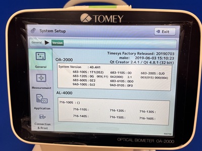 Biometer YOM:2019 &nbsp;|&nbsp;TOMEY&nbsp;|&nbsp;OA-2000
