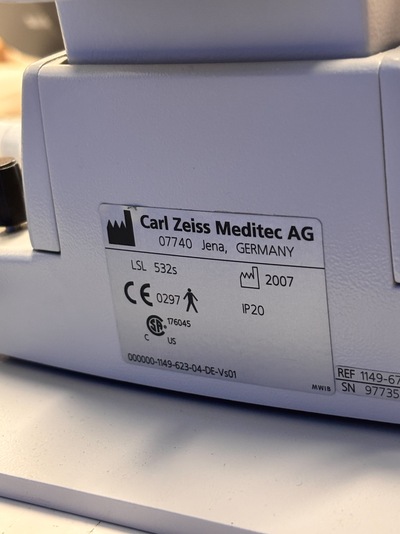 532 Green laser with a Slitlamp&nbsp;|&nbsp;Carl Zeiss&nbsp;|&nbsp;VISULAS 532S