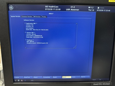 Ultrasound&nbsp;|&nbsp;GE&nbsp;|&nbsp;Vivid E9