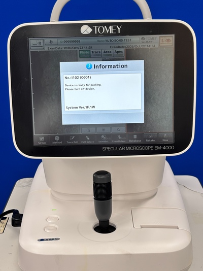 Flawless Automated Capture in Just 2 Seconds Per Eye—Featuring 15-Point Multi-Fixation and Next-Generation Accelerated Endothelial Analysis.&nbsp;|&nbsp;TOMEY&nbsp;|&nbsp;EM-4000