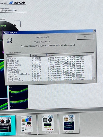 Windows 7 Pro OCT&nbsp;|&nbsp;TOPCON&nbsp;|&nbsp;3D OCT 2000 FA