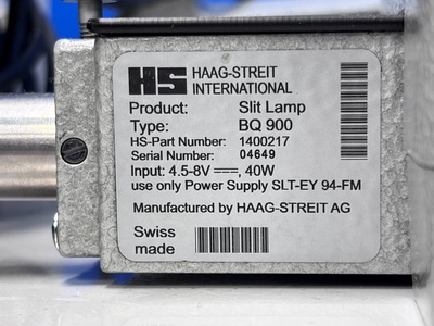 2x BQ900 Slitlamps with 1xAPPLANATION TONOMETER AT 900&nbsp;|&nbsp;HAAG-STREIT&nbsp;|&nbsp;BQ900