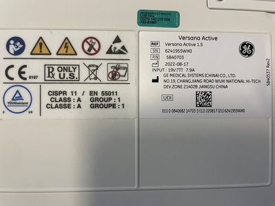 Portable Color doppler&nbsp;|&nbsp;GE&nbsp;|&nbsp;Versana Active