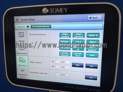 Biometer 2019 with Barret formula | TOMEY | OA-2000