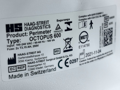 Perimeter | R.E MEDICAL / HAAG-STREIT | Octopus 600