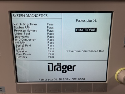 Anesthesia Machine&nbsp;|&nbsp;Drager&nbsp;|&nbsp;Fabius PlusXL