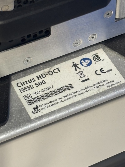 Zeiss OCT&nbsp;|&nbsp;Carl Zeiss&nbsp;|&nbsp;Cirrus 500 HD-OCT Plus